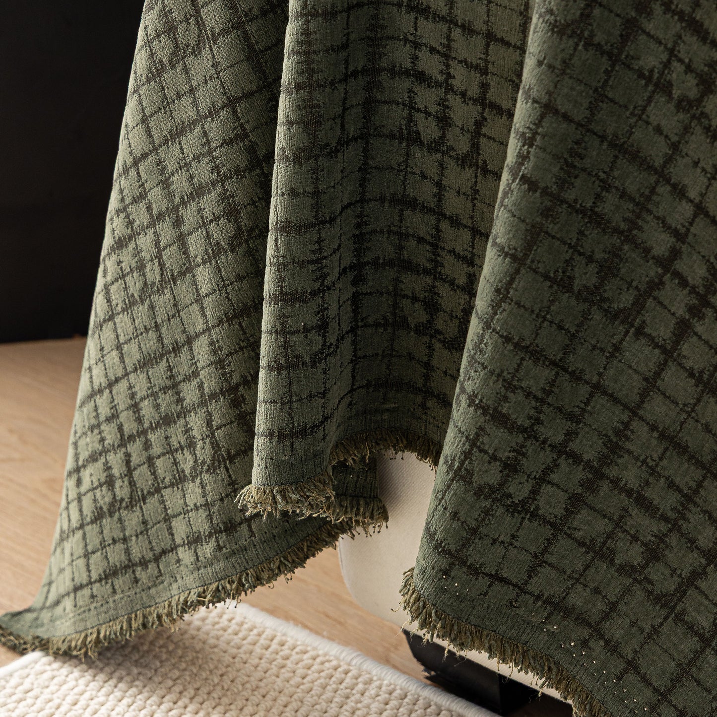 Jacquard Textured Couch Cover Throw, Soft Thick Decorative Slipcover for Couch