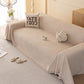 Embossed Leaf Pattern Couch Cover Throw Blanket, Japandi Furniture Cover Protector