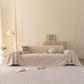 Embossed Leaf Pattern Couch Cover Throw Blanket, Japandi Furniture Cover Protector