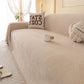 Embossed Leaf Pattern Couch Cover Throw Blanket, Japandi Furniture Cover Protector