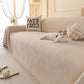 Embossed Leaf Pattern Couch Cover Throw Blanket, Japandi Furniture Cover Protector