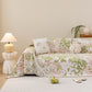 Chenille Throw Blanket Sofa Cover, Abstract Watercolor Couch Cover with Tassel Fringe
