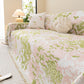 Chenille Throw Blanket Sofa Cover, Abstract Watercolor Couch Cover with Tassel Fringe
