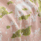 Chenille Throw Blanket Sofa Cover, Abstract Watercolor Couch Cover with Tassel Fringe