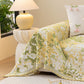 Chenille Throw Blanket Sofa Cover, Abstract Watercolor Couch Cover with Tassel Fringe