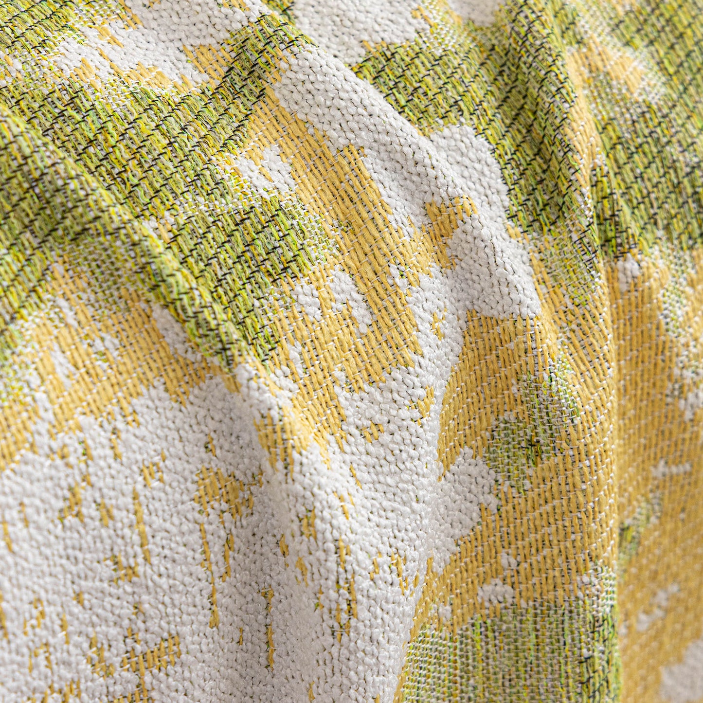 Chenille Throw Blanket Sofa Cover, Abstract Watercolor Couch Cover with Tassel Fringe