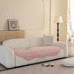 Faux Rabbit Fur Sofa Topper, Plush Non-Slip Couch Protector Cover for Pets & Kids