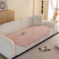 Faux Rabbit Fur Sofa Topper, Plush Non-Slip Couch Protector Cover for Pets & Kids