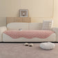 Faux Rabbit Fur Sofa Topper, Plush Non-Slip Couch Protector Cover for Pets & Kids