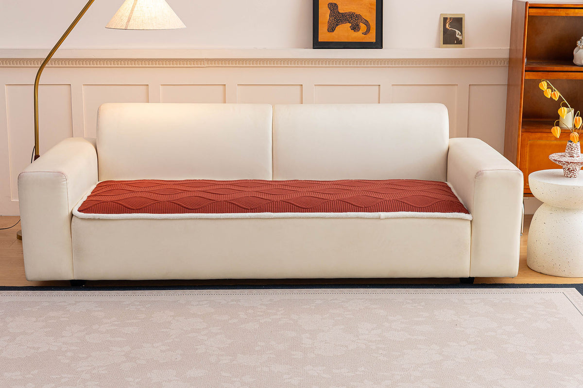 Thickened Crystal Velvet Sofa Cover, Non-Slip Quilted Couch Protector for Pets & Kids
