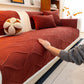 Thickened Crystal Velvet Sofa Cover, Non-Slip Quilted Couch Protector for Pets & Kids