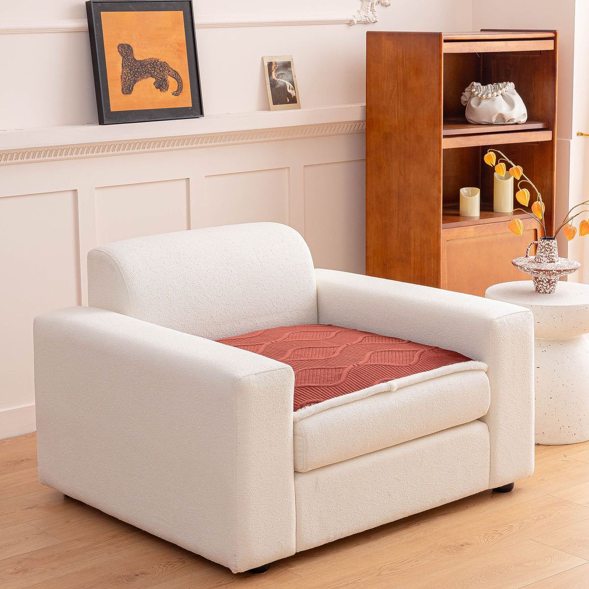Thickened Crystal Velvet Sofa Cover, Non-Slip Quilted Couch Protector for Pets & Kids