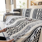 Bohemian Tufted Sofa Cover, Plush Fleece Throw Blanket with 3D Woven Aztec Stripes