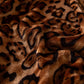 Leopard Print Flannel Sofa Throw Cover, Soft Couch Protector for Pets, Kids & Home