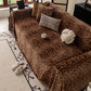 Leopard Print Flannel Sofa Throw Cover, Soft Couch Protector for Pets, Kids & Home
