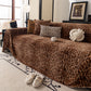 Leopard Print Flannel Sofa Throw Cover, Soft Couch Protector for Pets, Kids & Home