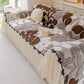 3D Floral Sofa Throw Cover, Soft Plush Couch Protector with Decorative Ruffled Skirt