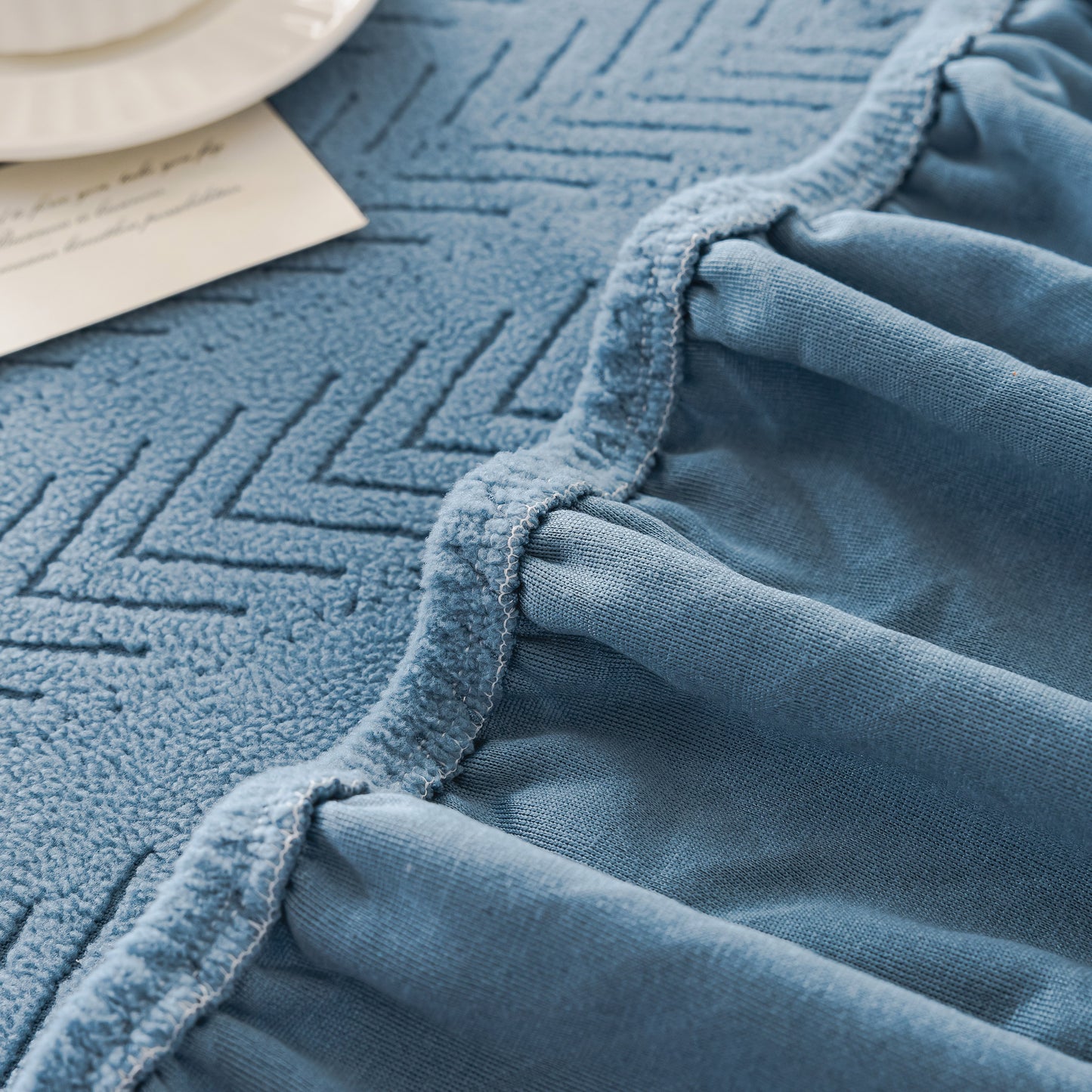 High Stretch Herringbone Textured Slipcover for Standard & L-Shaped Sectional Couches