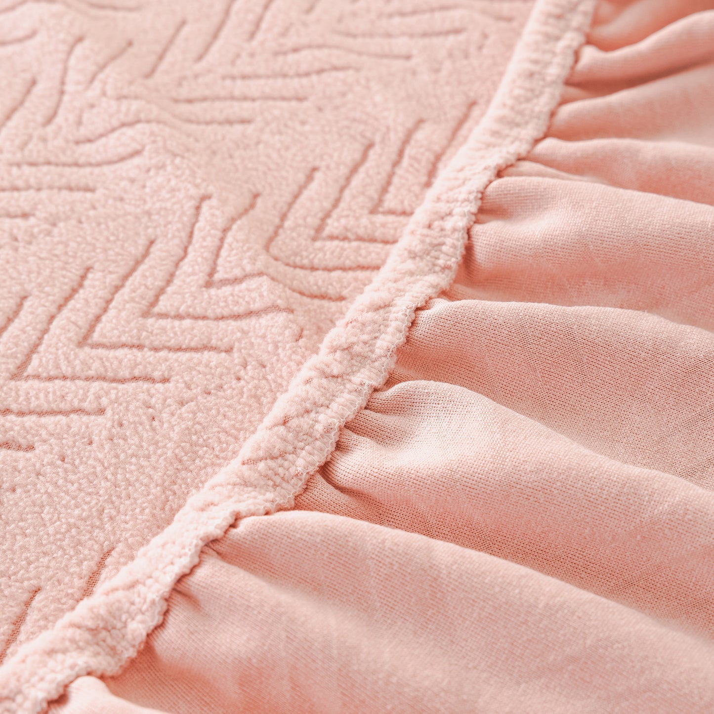 High Stretch Herringbone Textured Slipcover for Standard & L-Shaped Sectional Couches