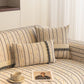 Textured Striped Sofa Cover with Plush Trim, Non-Slip Couch Protector Sectional Covers