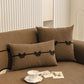 Chenille Herringbone Sofa Cover, Couch Protector with Bow Detail & Scalloped Trim