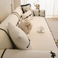 Chenille Herringbone Sofa Cover, Couch Protector with Bow Detail & Scalloped Trim