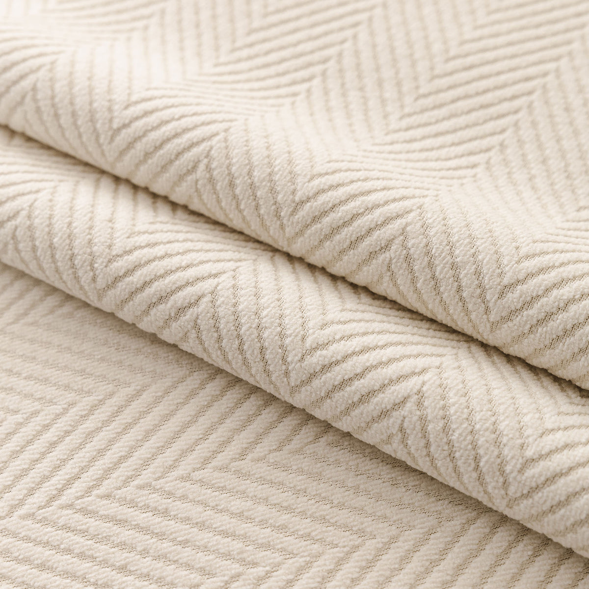 Chenille Herringbone Sofa Cover, Couch Protector with Bow Detail & Scalloped Trim
