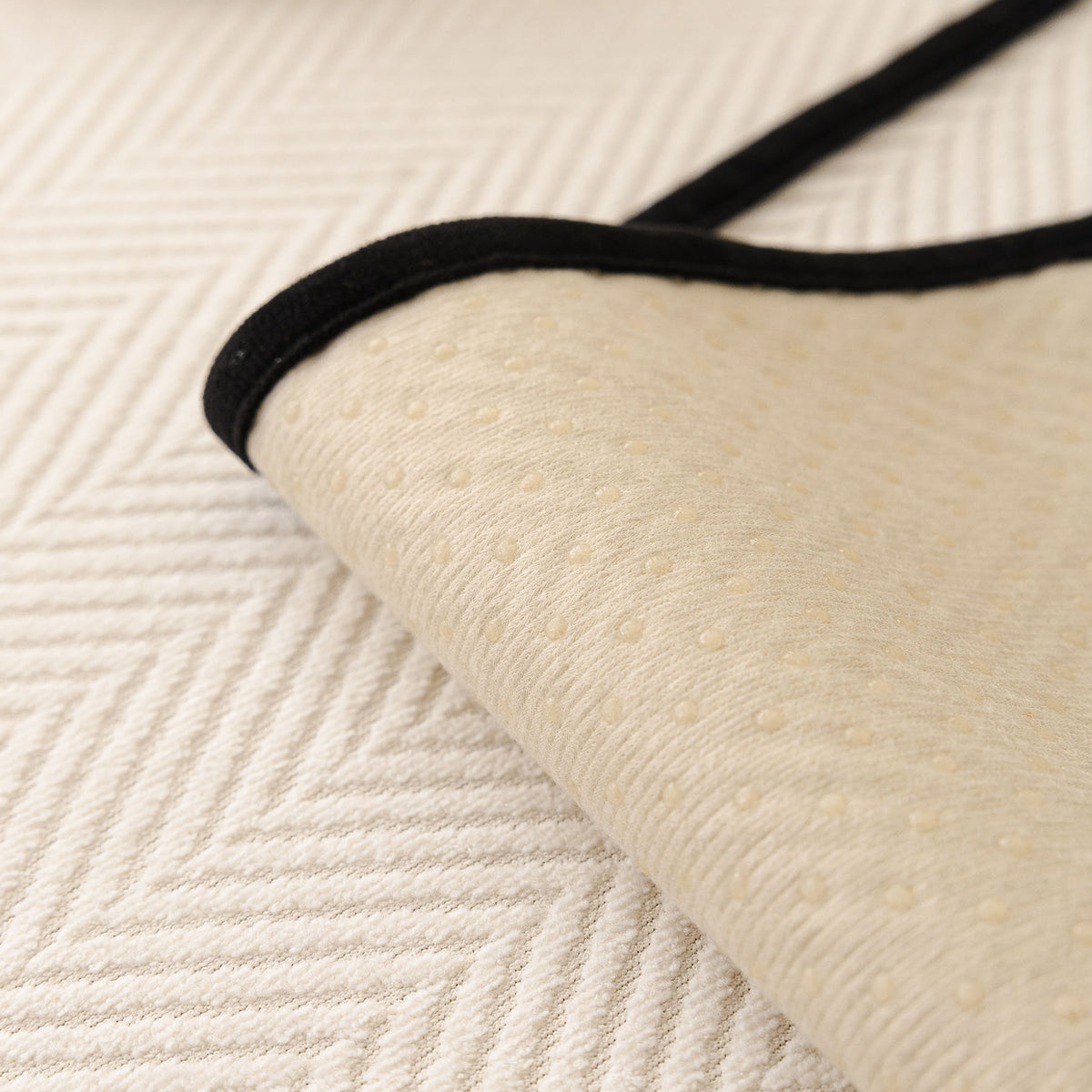 Chenille Herringbone Sofa Cover, Couch Protector with Bow Detail & Scalloped Trim
