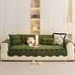 Chenille Herringbone Sofa Cover, Couch Protector with Bow Detail & Scalloped Trim