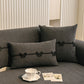 Chenille Herringbone Sofa Cover, Couch Protector with Bow Detail & Scalloped Trim