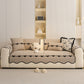 Chenille Herringbone Sofa Cover, Couch Protector with Bow Detail & Scalloped Trim
