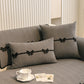 Chenille Herringbone Sofa Cover, Couch Protector with Bow Detail & Scalloped Trim