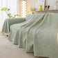 Durable Cooling Couch Cover for Dogs Textured Chic Leaf Summer Throw Cover Blanket