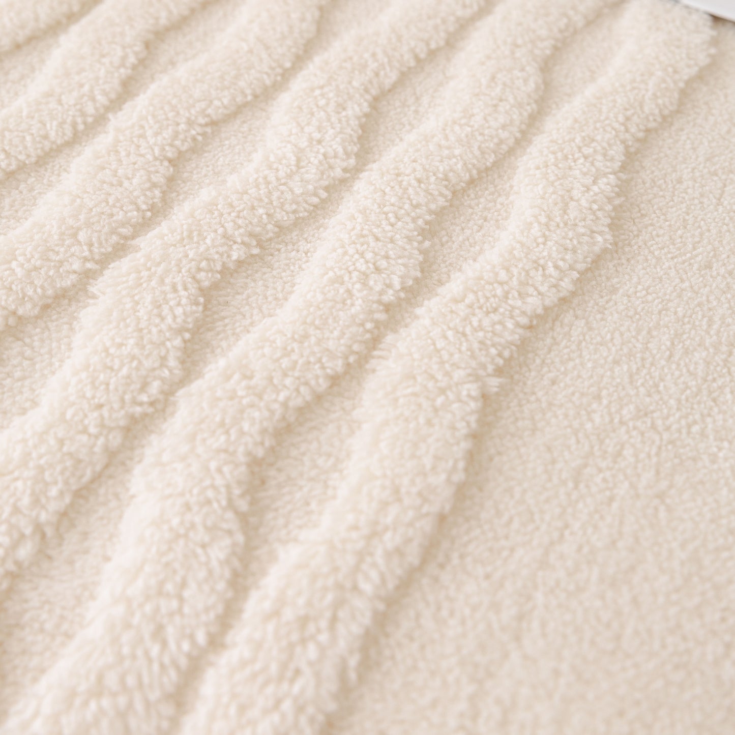 Modern 3D Water Ripple Sofa Cover, Non-Shedding Cream Style Furniture Protector Throw