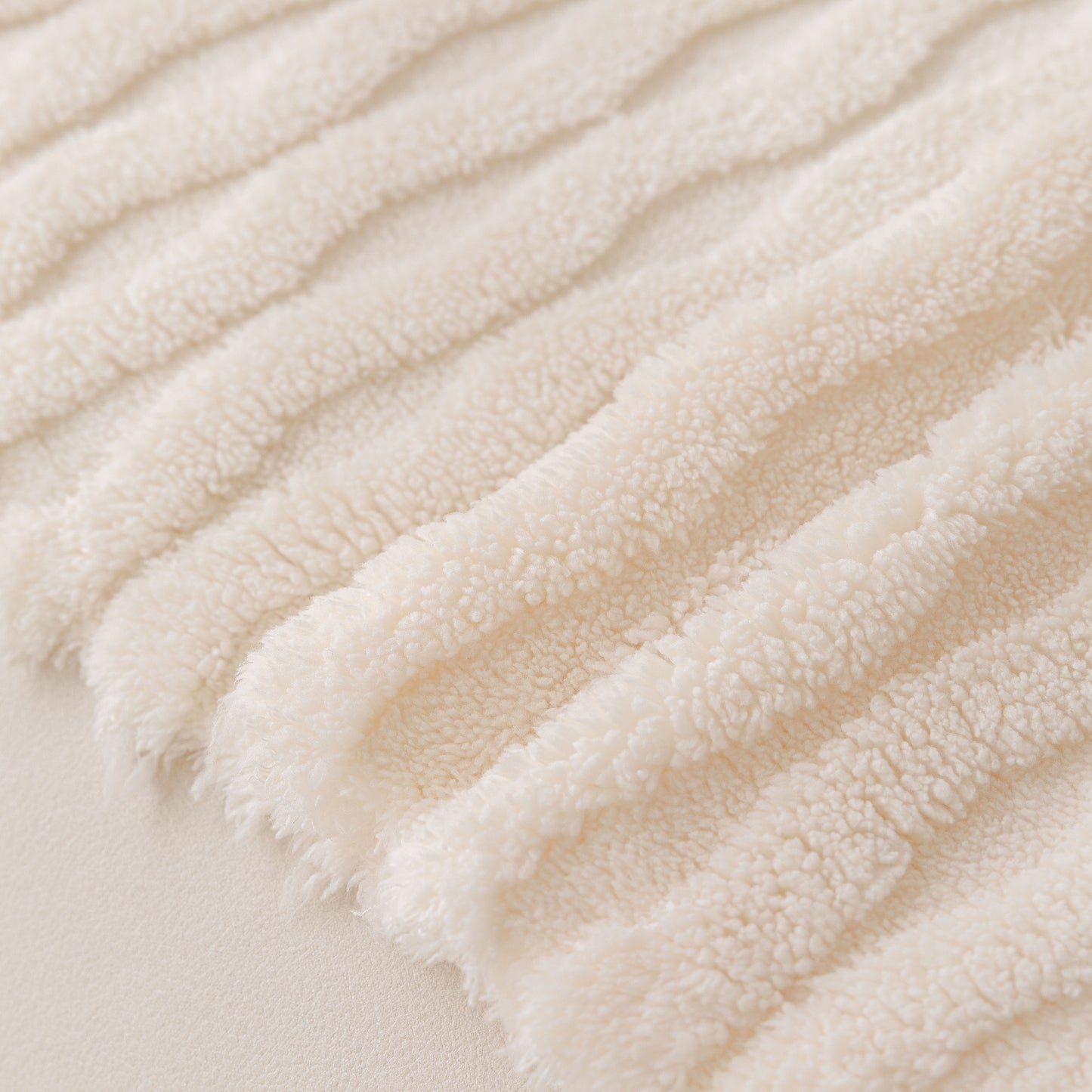 Modern 3D Water Ripple Sofa Cover, Non-Shedding Cream Style Furniture Protector Throw