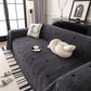 Thick Plush Sofa Cover Throw for Couch, 3D Textured Herringbone Washable Slipcover