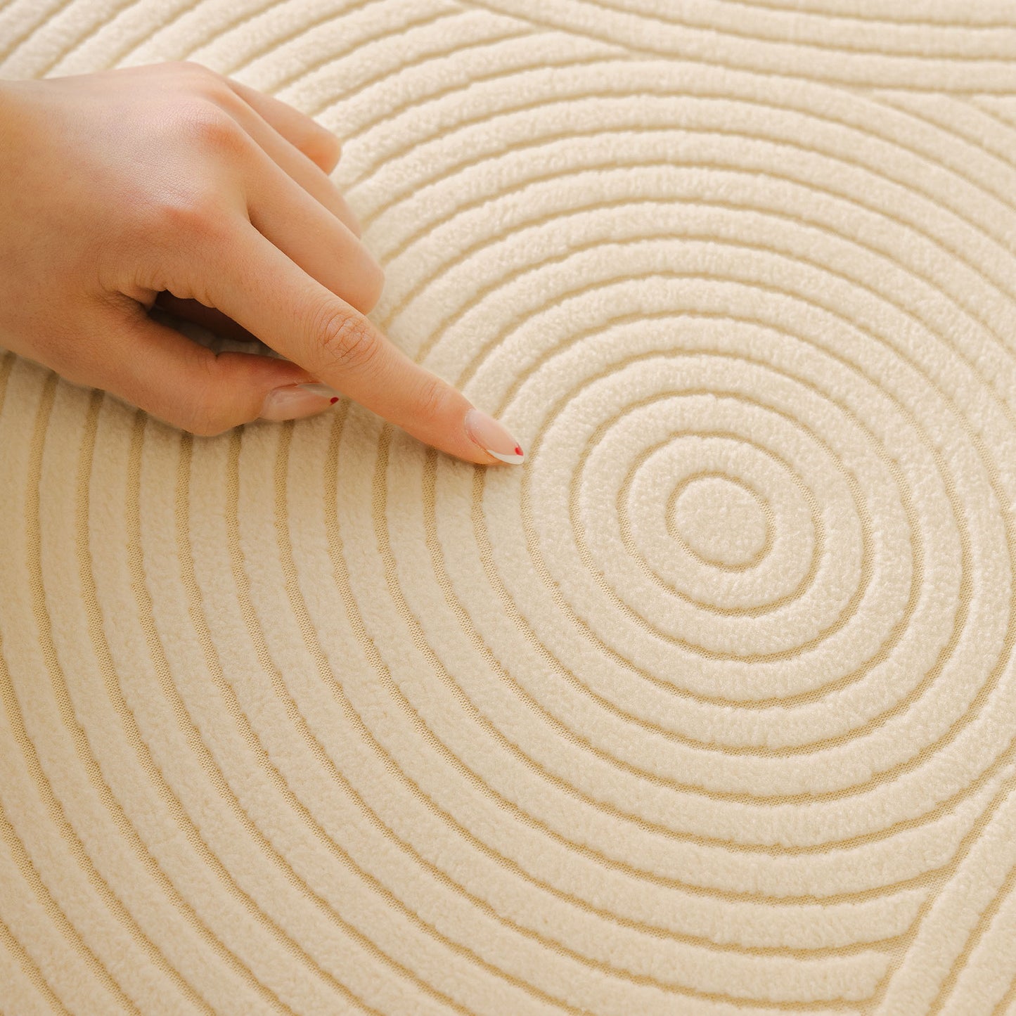 Elastic Stretch Sofa Cover Slipcover, Concentric Circle Jacquard Plush Couch Cover