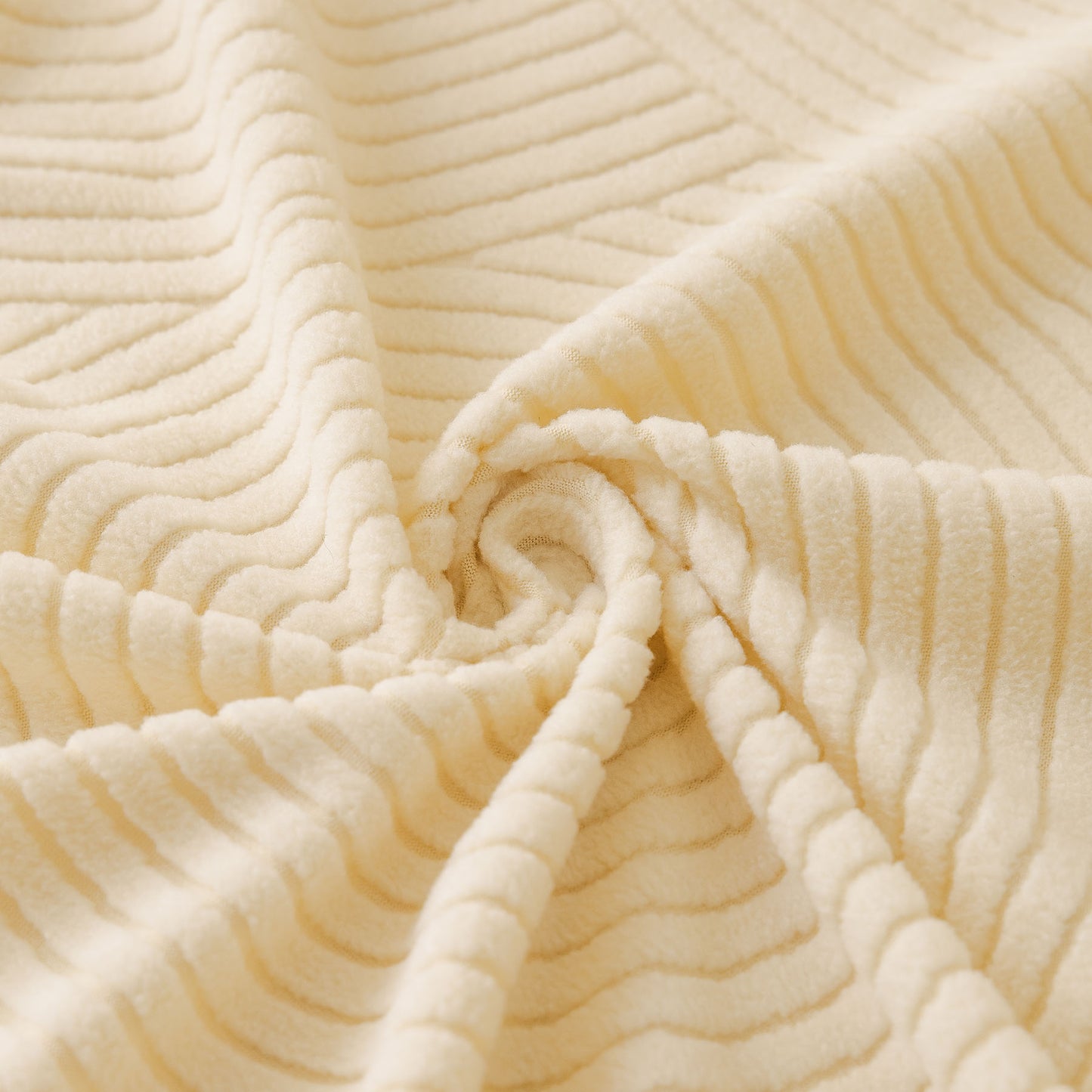 Elastic Stretch Sofa Cover Slipcover, Concentric Circle Jacquard Plush Couch Cover