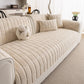 Plush Sofa Protector, Soft Couch Cover with Silicone Non-Slip Backing for Pets & Kids