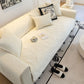 Plush Quilted Padded Sofa Cover, Non-Slip Seashell Couch Protector for Pets & Kids