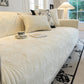 Plush Quilted Padded Sofa Cover, Non-Slip Seashell Couch Protector for Pets & Kids