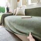 Luxury Soft Chenille Sofa Cover for Couch, Solid Color Furniture Protector Throw Cover