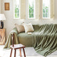 Luxury Soft Chenille Sofa Cover for Couch, Solid Color Furniture Protector Throw Cover