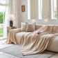 Luxury Soft Chenille Sofa Cover for Couch, Solid Color Furniture Protector Throw Cover