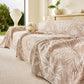 Tropical Botanical Leaf Texture Furniture Protector Blanket Soft Breathable Sofa Cover