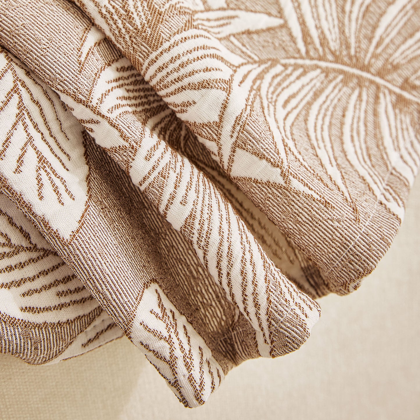 Tropical Botanical Leaf Texture Furniture Protector Blanket Soft Breathable Sofa Cover
