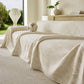 Tropical Botanical Leaf Texture Furniture Protector Blanket Soft Breathable Sofa Cover