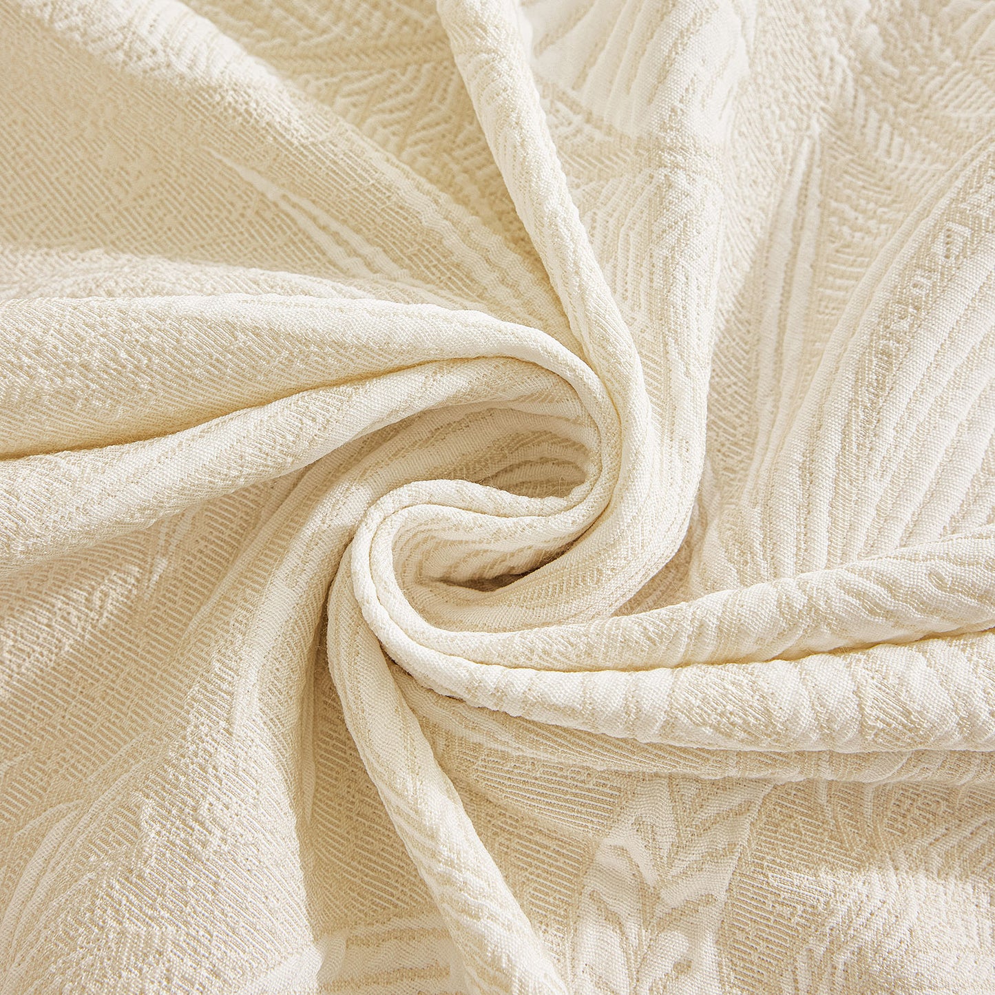 Tropical Botanical Leaf Texture Furniture Protector Blanket Soft Breathable Sofa Cover