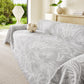 Tropical Botanical Leaf Texture Furniture Protector Blanket Soft Breathable Sofa Cover