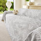 Tropical Botanical Leaf Texture Furniture Protector Blanket Soft Breathable Sofa Cover